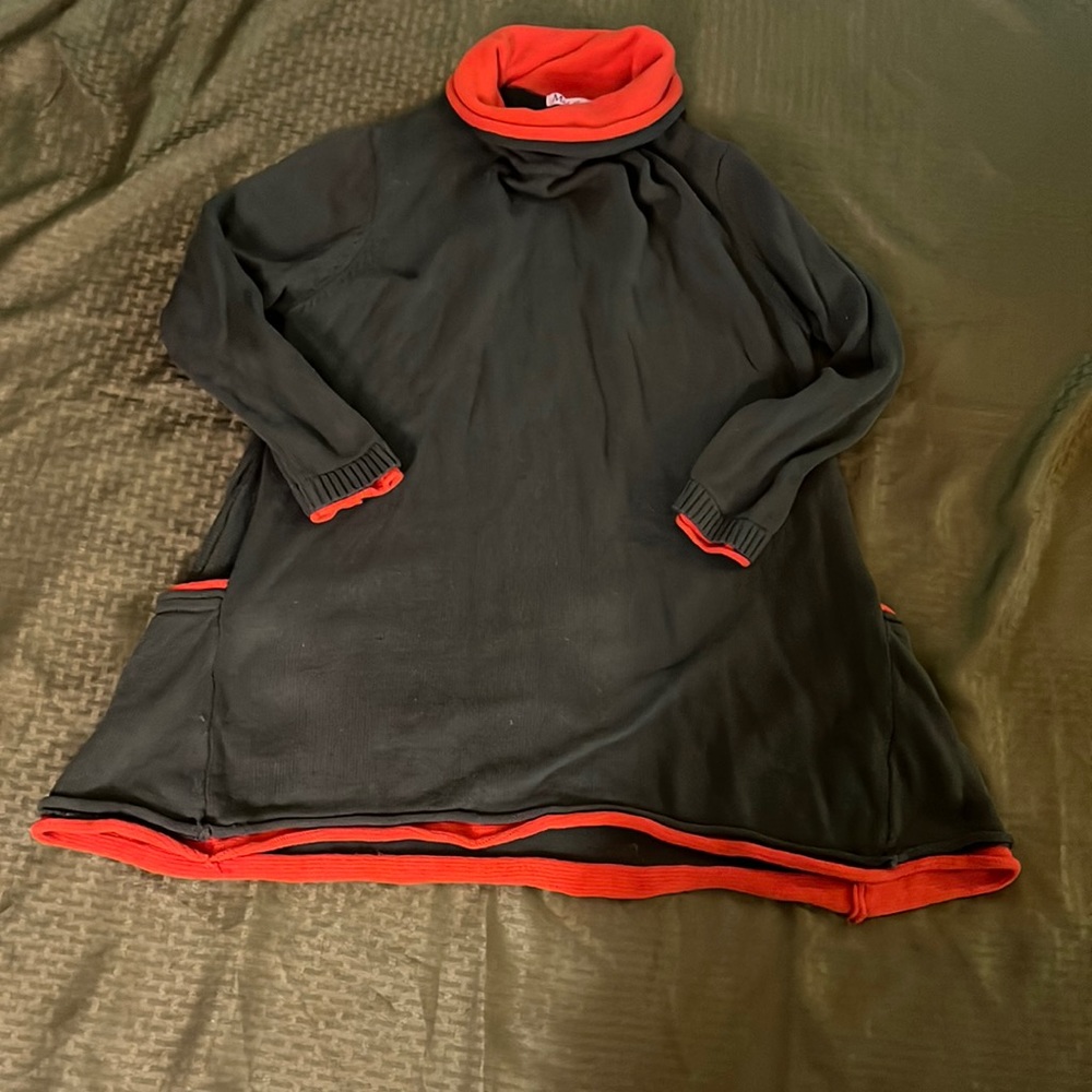 Turtleneck sweater dress. Size L. Pre-owned. Arms are a little shrunken
